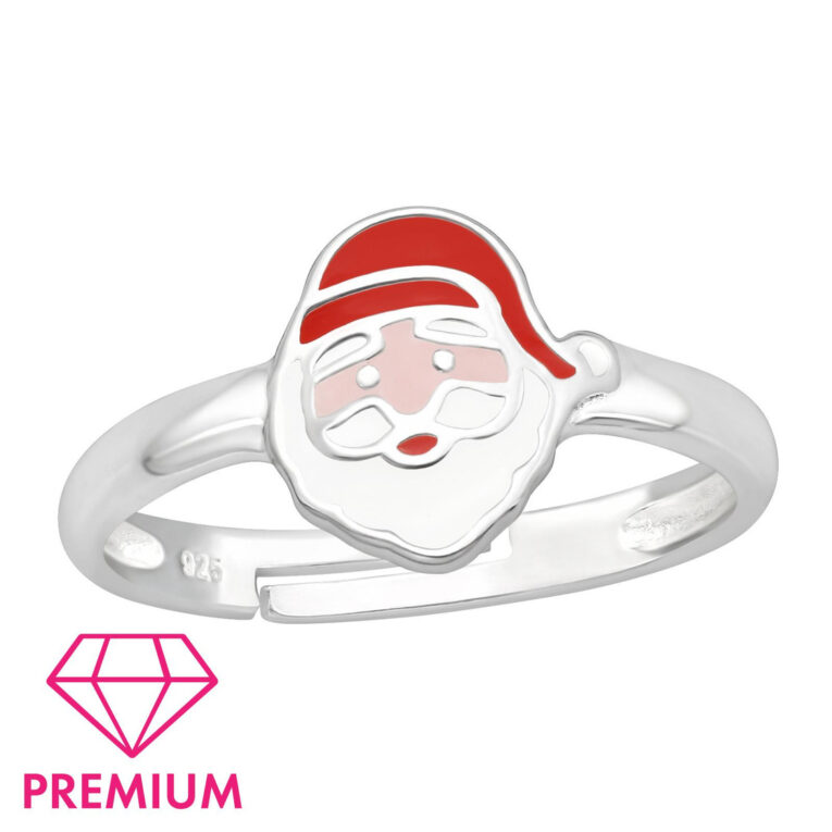 Weihnachtsmann Kinder Premium Ring 925 Silber - Gr??e 2