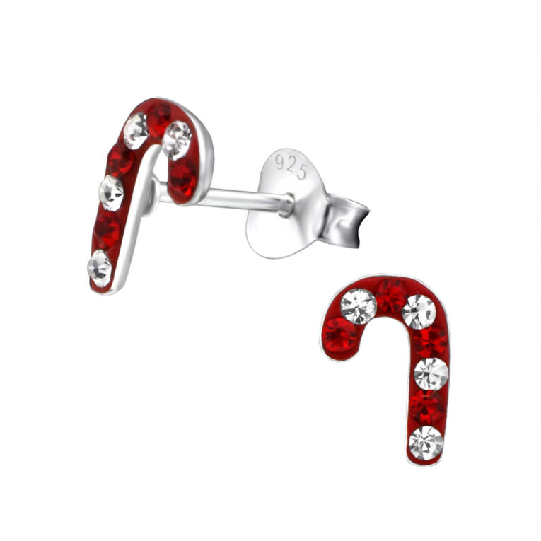 Zuckerstangen Kinder Ohrringe mit Kristallen 925 Silber IN UNSEREM Hundeshop günstig kaufen