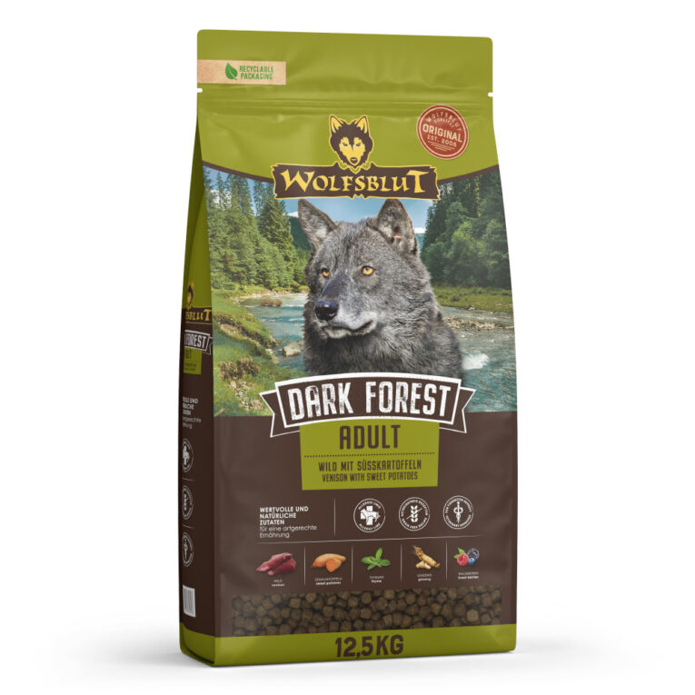 DARK FOREST ADULT Wild und Süßkartoffel Alleinfuttermittel für ausgewachsene Hunde In den Rocky Mountains Nordamerikas