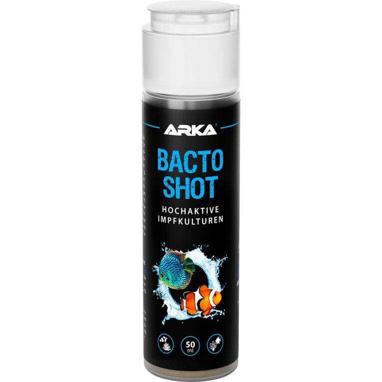 Verbessere die Wasserqualität in deinem Aquarium mit ARKA Bacto-Shot. Hochaktive Bakterienkulturen sorgen für kristallklares Wasser und bauen Schadstoffe ab.