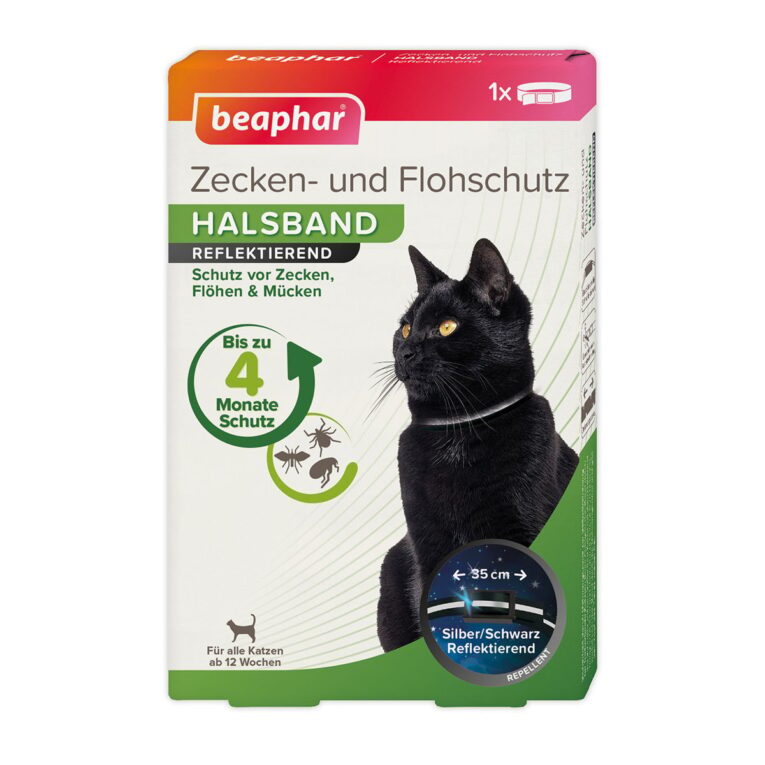 Für Katzen ab 12 Wochen mit reflektierendem Streifen zur besseren Sichtbarkeit.