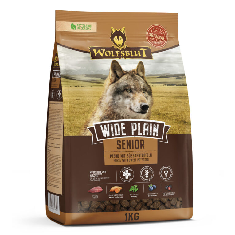 WIDE PLAIN SENIOR Pferd mit Süßkartoffeln Alleinfuttermittel für ausgewachsene