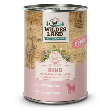 Wildes Land | Rind mit Süßkartoffel | Classic Puppy | 30 x 400 g