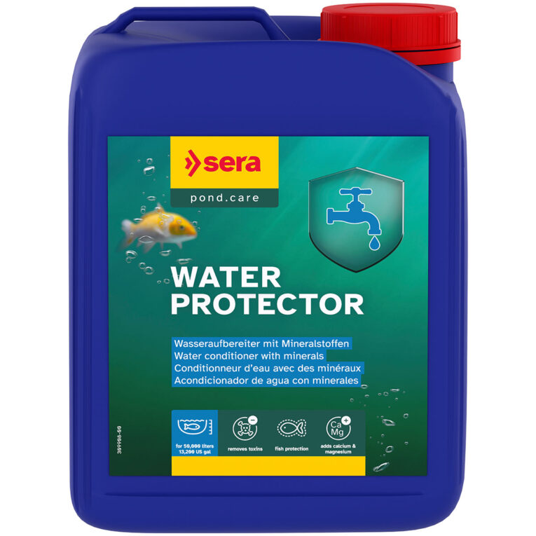 Der Sera Pond Water Protector bereichert das Wasser mit essenziellen Mineralstoffen