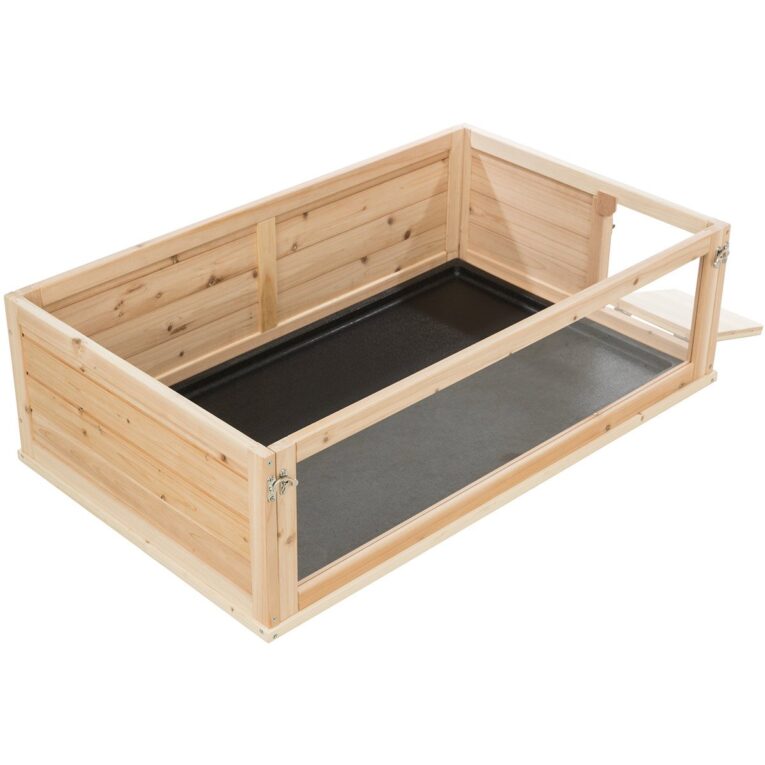 Das Trixie Indoor Gehege 100×30×60 cm bietet deinem Meerschweinchen ein komfortables Zuhause mit einfacher Reinigung und nachhaltigem Holz.