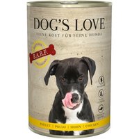 DOG'S LOVE Adult Fleisch Pur B.A.R.F. 6x400g Huhn