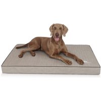 Knuffelwuff orthopädische Hundematte Palomino aus laser-gestepptem Kunstleder grau L