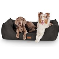 Knuffelwuff Hundebett Dreamline aus Velours schwarz XXL