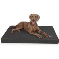 Knuffelwuff orthopädische Hundematte Palomino aus laser-gestepptem Kunstleder schwarz L
