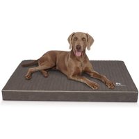Knuffelwuff orthopädische Hundematte Palomino aus laser-gestepptem Kunstleder braun/ grau L