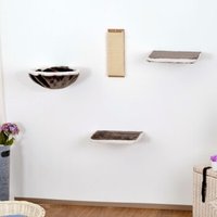 Rohrschneider ® Katzen-Kletterwand 4-teilig grau