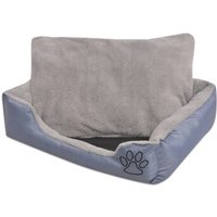 VidaXL Hundebett mit gepolstertem Kissen Grau 48 cm
