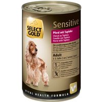 SELECT GOLD Nassfutter Hund Sensitive Adult Pferd mit Tapioka 24x400 g