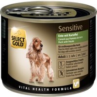 SELECT GOLD Nassfutter Hund Sensitive Adult Ente mit Kartoffel 24x200 g