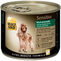 SELECT GOLD Nassfutter Hund Sensitive Adult Hirsch mit Kartoffeln 24x200 g