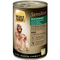 SELECT GOLD Nassfutter Hund Sensitive Adult Hirsch mit Kartoffeln 24x400 g