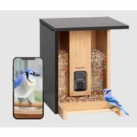 BIRDFY Futterautomat Bamboo AI im Abonnement + Solarpanel