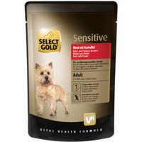 SELECT GOLD Nassfutter Hund Sensitive Adult Rind mit Kartoffel 48x100 g