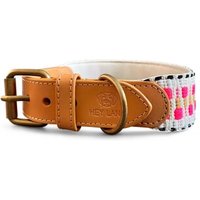 Hey Lana Premium Halsband Gepolstert creme/ pink L