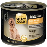 SELECT GOLD Nassfutter Hund Sensitive Junior Huhn und Reis 12x200 g