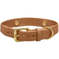 Barkalot Hundehalsband Veganes Leder beige XL