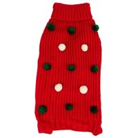 Paw Care Harry Barker Holiday Bommelpullover rot S