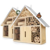 WILDLIFE HOME Insektenhotel mit Metalldach 2 Stück