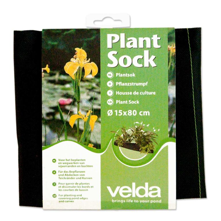 Velda Plant Sock ist sehr feinmaschig und stark. Für Bepflanzen und Abdecken von Teichränder und Kurven.Verhindert wuchern von Wurzeln von Teichpflanzen Ausspülung von Teicherde. Für alle Sorten von Teichpflanzen geeignet. Mehrere Größen.