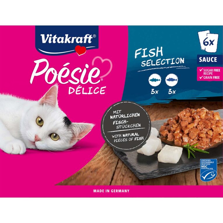 Nassfutter für ausgewachsene Katzen mit einer Rezeptur ohne Zusatz von Getreide