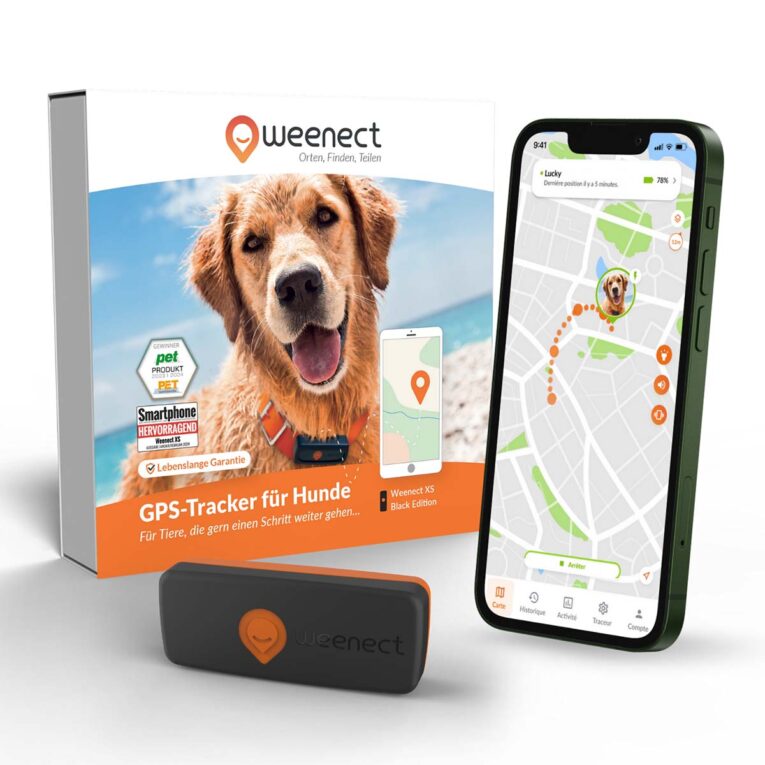 Weenect XS ist der weltweit kleinste GPS-Tracker für Hunde