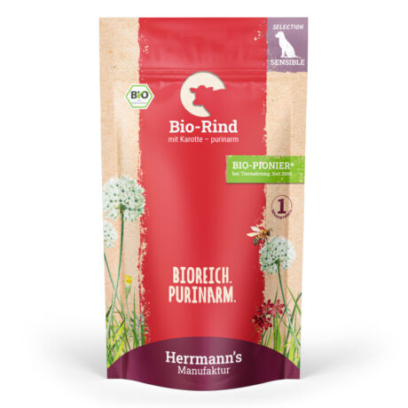Herrmann's | Bio Rind mit Karotten - purinarm | Selection Sensible | 14 x 150 g