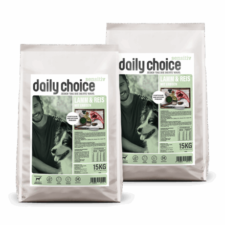 daily choice | Lamm und Reis mit Erbsen | Sensitiv | 2 x 15 kg