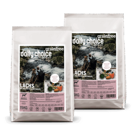 daily choice | Lachs mit Kartoffeln und Erbsen | Grainfree | 2 x 15 kg