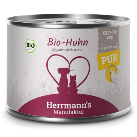 Herrmann's | Bio Huhn Reinfleisch | Kreativ-Mix | 12 x 200 g