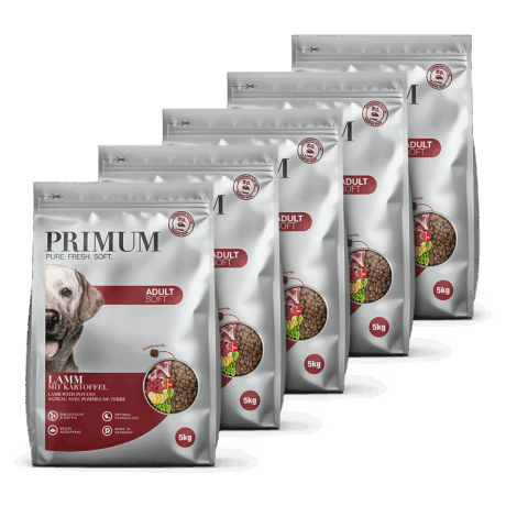 Primum | Lamm mit Kartoffel | Soft Adult | 5 x 5 kg
