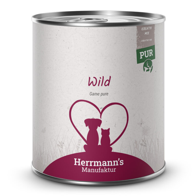 Herrmann´s Manufaktur Kreativ-Mix Wild pur. Ergänzungsfuttermittel für ausgewachsene Hunde und Katzen