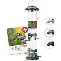 wildtier liebe Futtersäule für Samen, Körner & Kerne 38cm, Grün