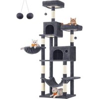 FEANDREA Katzenbaum XXL 199cm hellgrau dunkelgrau