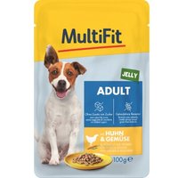 MultiFit Adult Little Dog Pouch Jelly Huhn & Gemüse 24x100 g