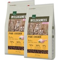 REAL NATURE WILDERNESS Trockenfutter Katze, Kitten, Pure Chicken 2x2,5 kg