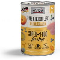 MAC's Nassfutter Hund Adult Pute und Heidelbeeren 6x400 g