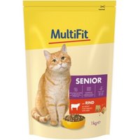 MultiFit Trockenfutter Katze, Senior, Rind 1 kg