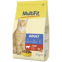 MultiFit Trockenfutter Katze, Adult, Rind 2 kg