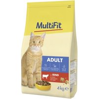 MultiFit Trockenfutter Katze, Adult, Rind 4 kg