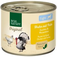 REAL NATURE Light Nassfutter Hund, Adult, Huhn und Pute 12x200 g