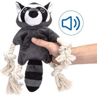 nobleza - Waschbär mit Sound - Hundespielzeug Seil