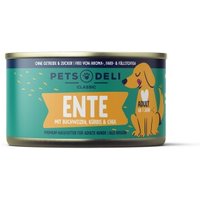 Pets Deli Nassfutter Hund, Ente mit Buchweizen 6x200 g