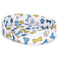 nobleza - Haustierbett für Hunde & Katzen Knochenmuster XXS