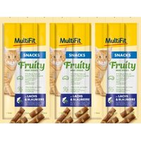 MultiFit Fruity Meat Sticks 7x8x5g Lachs und Blaubeere