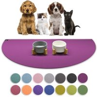 SANOZOO ® - Napfunterlage Halbrund - Öko-Tex und Made in Germany pflaume 40 cm, 80 cm